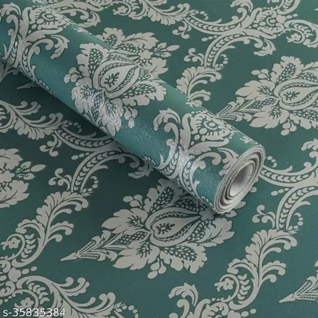 Bliss Vinyl Wallpaper for Home, Green, 45x500 cm