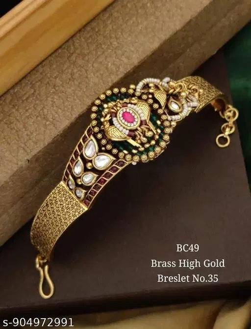 Bracelet for Women (Gold, Free Size)