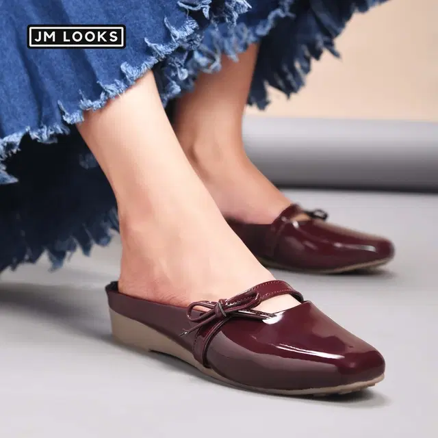 JM Looks Stylish Heels for Women (Wine, 3)