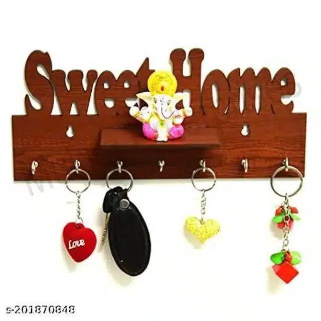 Wooden Key Holder, Brown