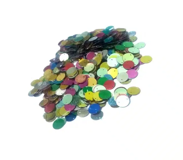 Nawani 13 mm Round Sitara for Jewellery Making, 100 g