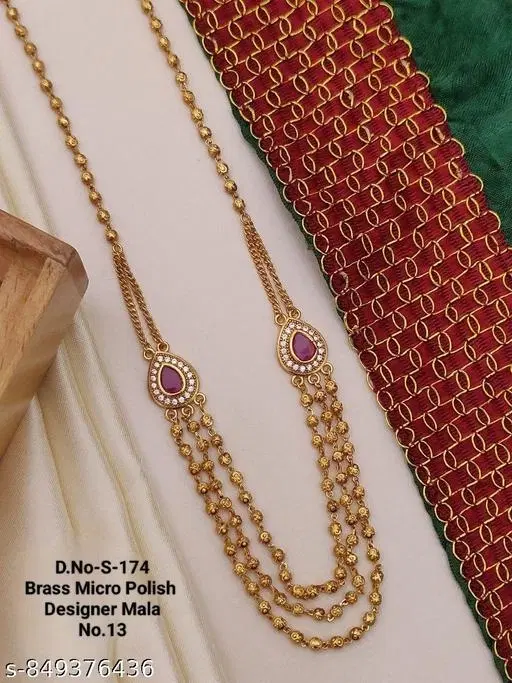 Elegant Necklace for Women (Gold, Free Size)