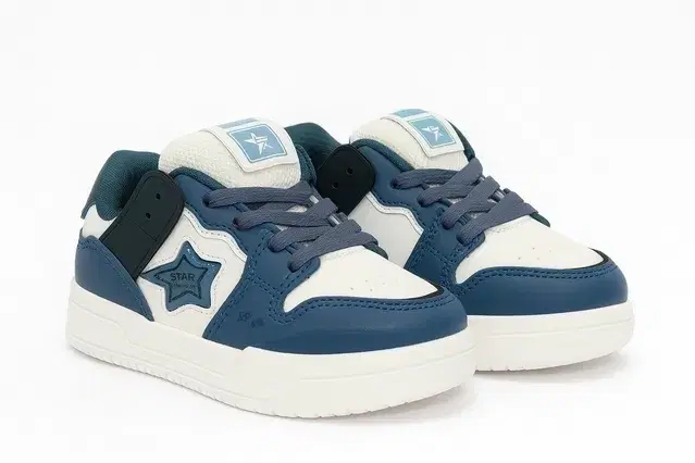 Max Casual Shoes for Boys, Navy Blue & White (9-10 Years)