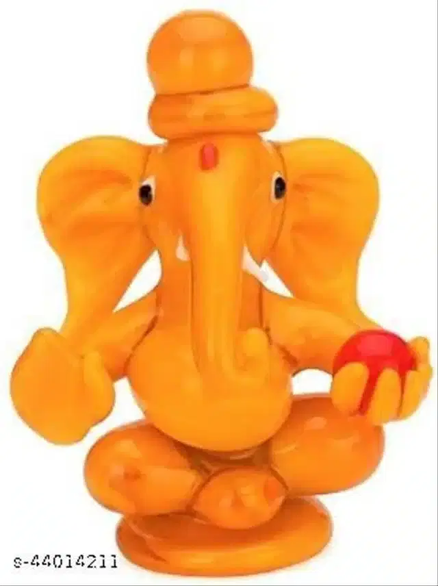 Glass Ganesh Ji Idol, Orange