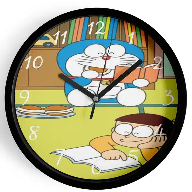 Doraemon Analog Wall Clock, Multicolor, 7 Inches
