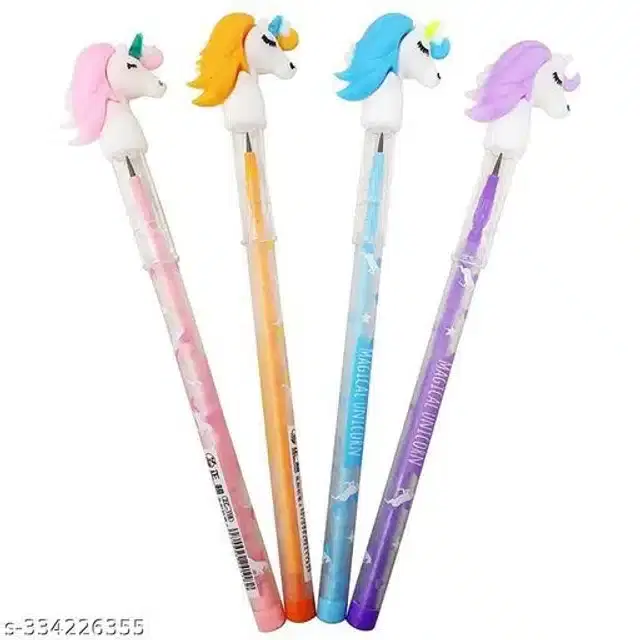 Unicorn Stack Pencil for Kids, Multicolor, Pack of 4