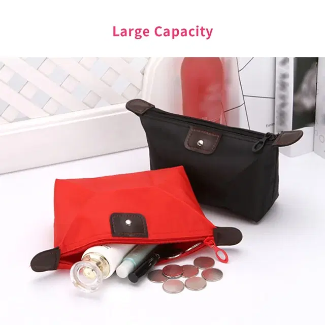 Foldable Travel Cosmetics Storage Bag, Assorted, Pack of 2