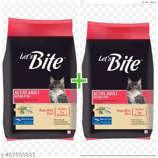 Let'S Bite Active Adult Ocean Fish, 1 kg, Pack of 2