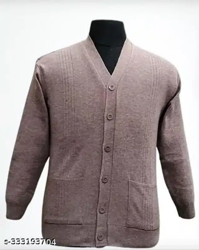 Woolen Sweater for Men (Beige, Free Size)