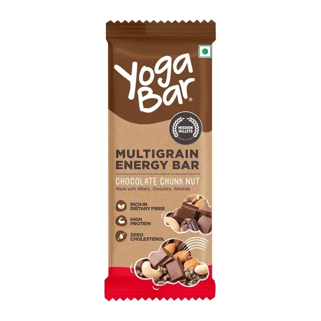 Yogabar Multigrain Energy Bar Chocolate Chunk Nut 35 g