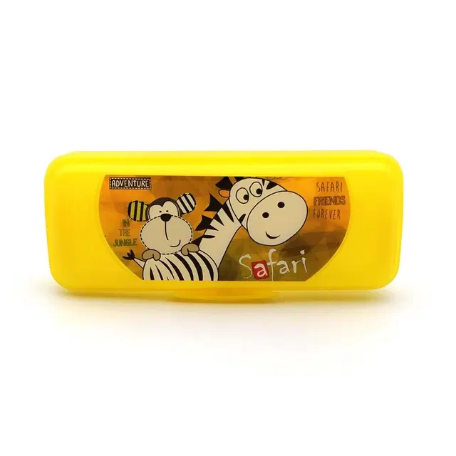 PRATAP Pencil Box 194 Safari Kids Medium Compass Box, Pack of 1
