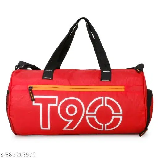 Prayer Polyester Gym Bag/Unisex Gym Bags/Adjustable Shoulder Bag for Men/Duffle Gym Bags for Men/Carry Gym Accessories/Fitness Bag/Sports &Travel Bag/Gym kit Bag with separate shoes pocket (Red)