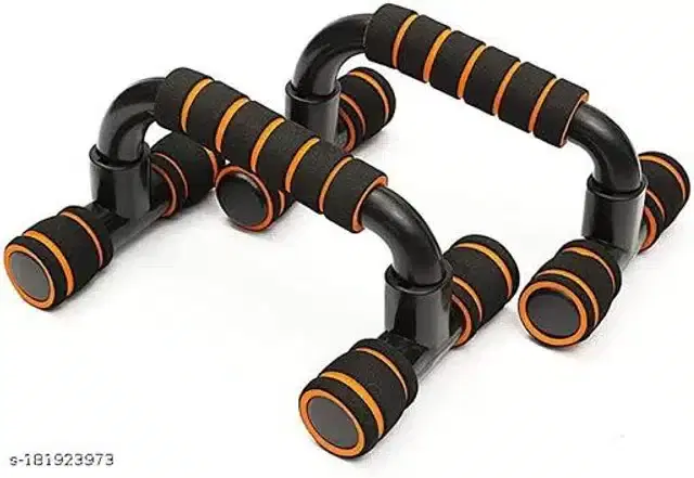 Portable Push-Up Handles, Black & Orange