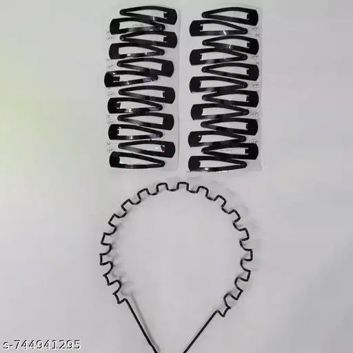 Hair Bands for Women, Pack of 3 (Black)