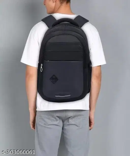 Polyester Backpack for Men & Women, Black