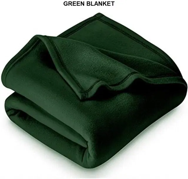 Fleece Blanket, Green, 60x90 Inches