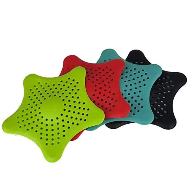 Starfish Bathtub Shower Drain Cover, Pack of 4, Multicolor