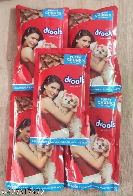 Drools Puppy Wet Dog Food ,Real Chicken and Chicken Liver Chunks in Gravy __Real Chicken & Chicken Liver Chunks 150gm in Gravy (pack of 5)