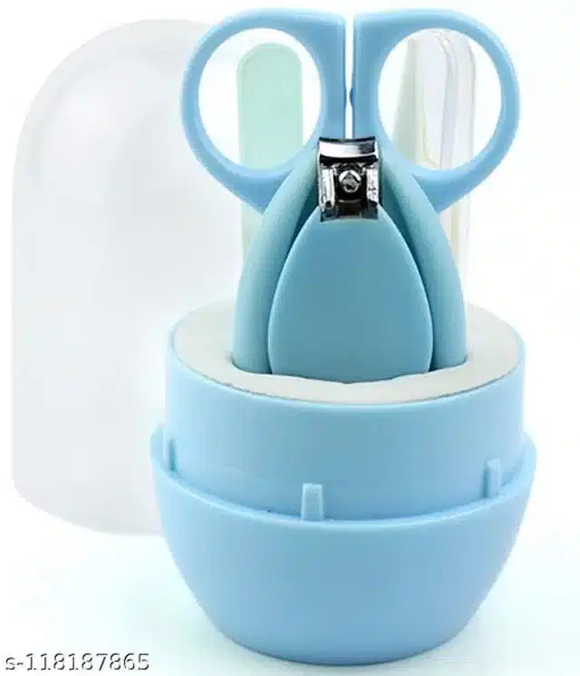 Plastic Manicure Pedicure Care Kit for Infants, Aqua Blue