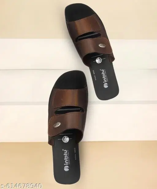 Inblu Flip-flops for Men (Brown, 5)