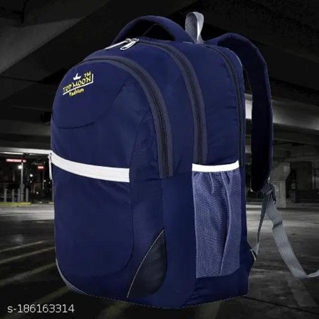Polyester Backpack for Kids, Navy Blue, 35 L