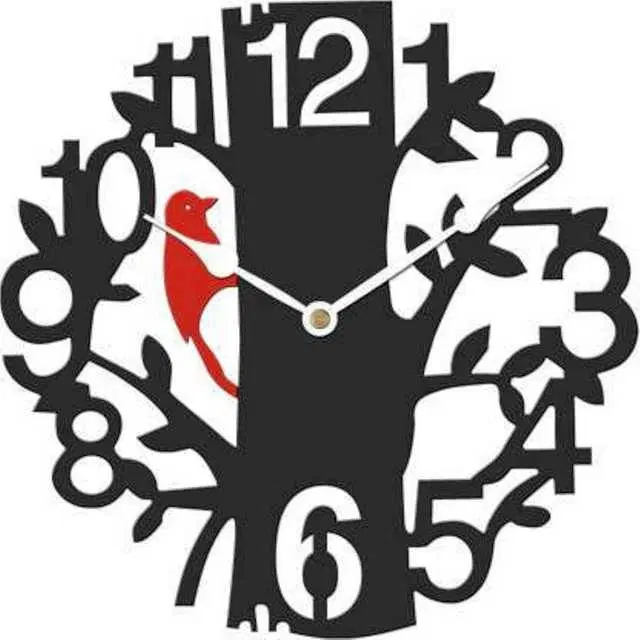 Jaipur Crafts Wooden Wall Clock, Black, 11 Inch, N-7