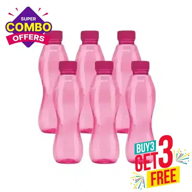 Plastic Fridge bottles, pack of 6