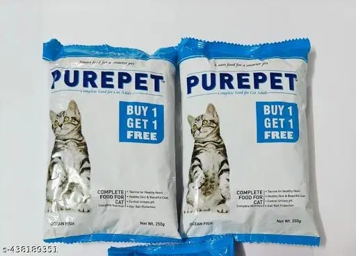 Purepet Ocean Fish Food for Cat, 250 g, Pack of 2