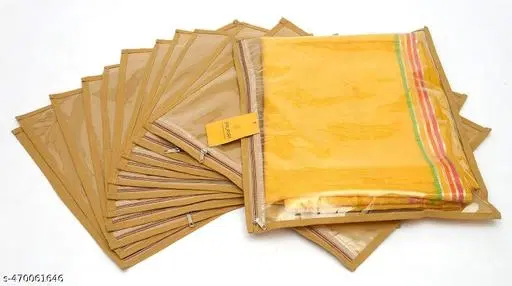 Non-woven Clothes Cover,  (Gray),  (Pack Of 12)