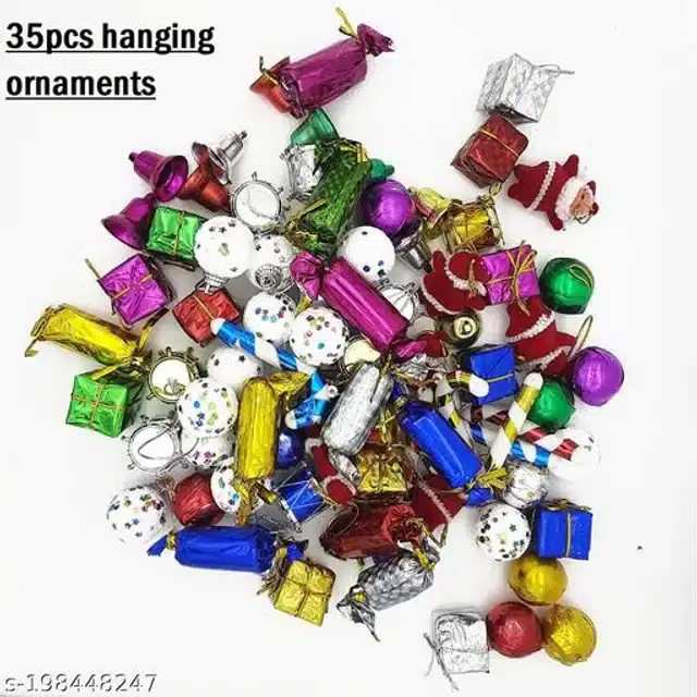 Acrylic Christmas Decoration Kit, Multicolor, Set of 35