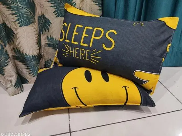 Cotton Pillow Covers, Multicolor, 17x27 inches, Pack of 2