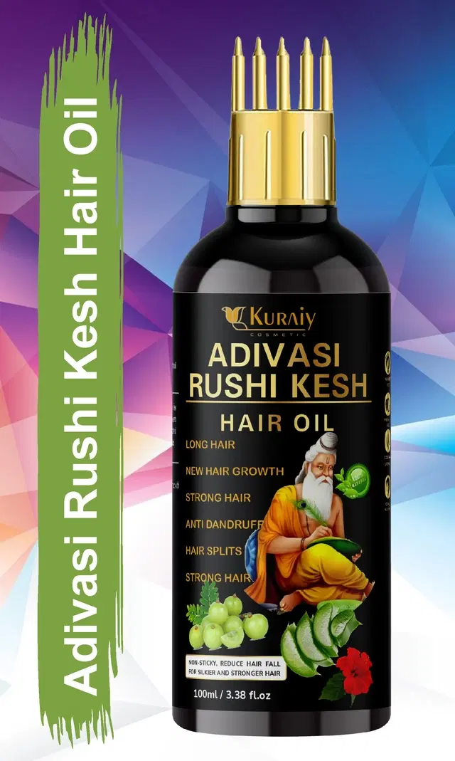 Kuraiy Cosmetic Adivasi Rushi Kesh Herbal Hair Oil, 100 ml
