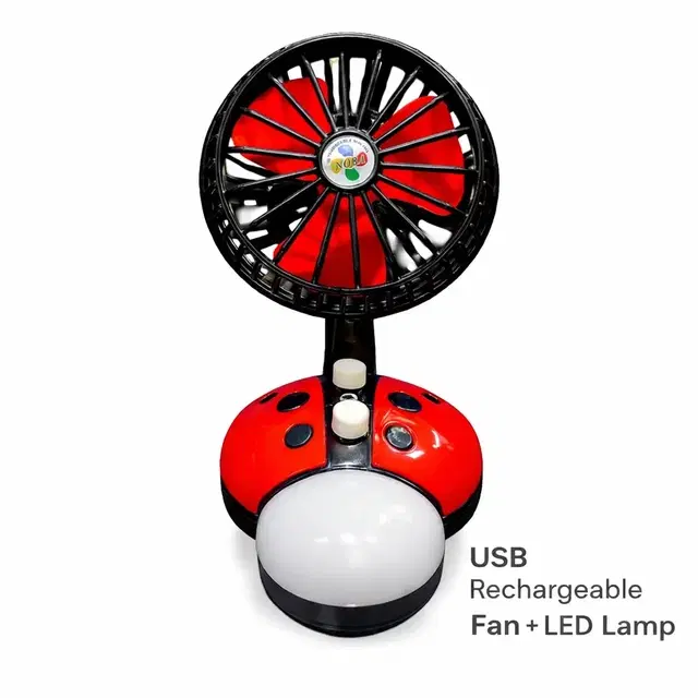 Portable Rechargeable Fan with Built-in Emergency Lamp