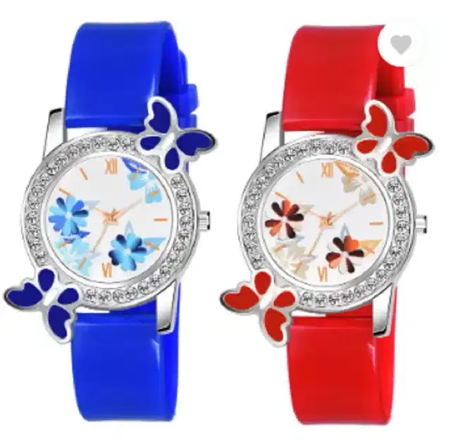 Analog Watch for Women, Pack of 2 (Multicolor)