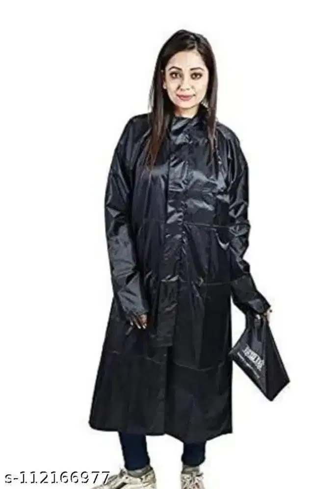Waterproof Raincoat For Women, Black, XXXL