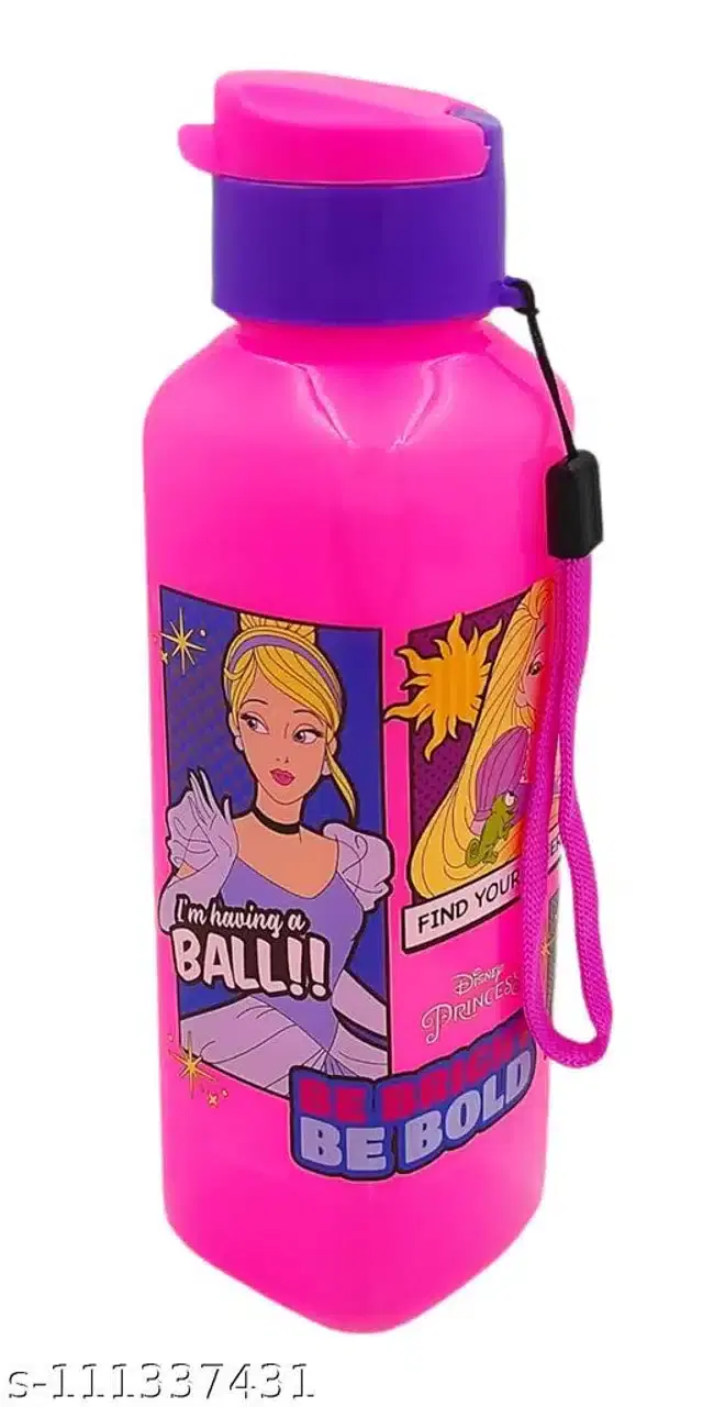 Plastic Water Bottle, Pink, 600 ml