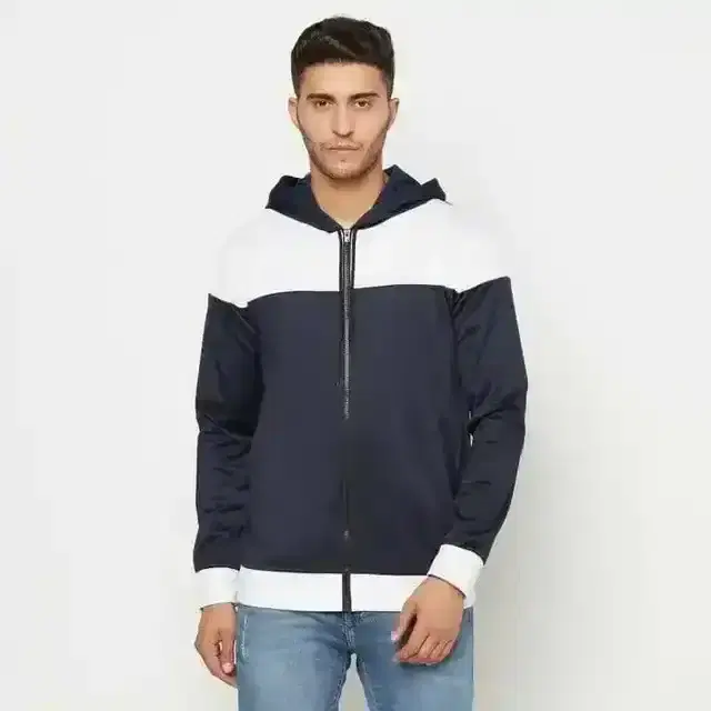 Glito Solid Full Sleeve Jacket For Mens (Blue, M) (Gj-10)