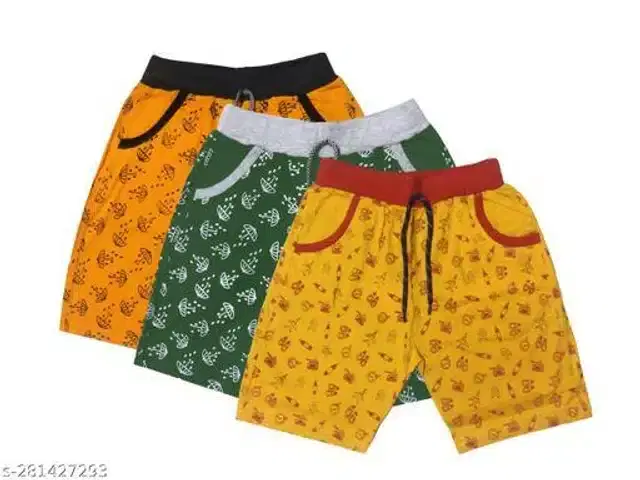 Shorts for Boys, Pack of 3 (Multicolor, 4-5 Years)