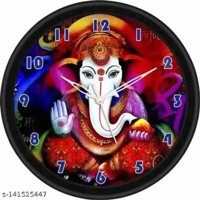 Round Analog Wall Clock, Multicolor, 10x10 inches