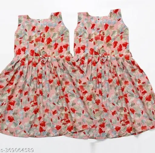 Frock 1-2 Years for Girls (Red, 10-11 Years)