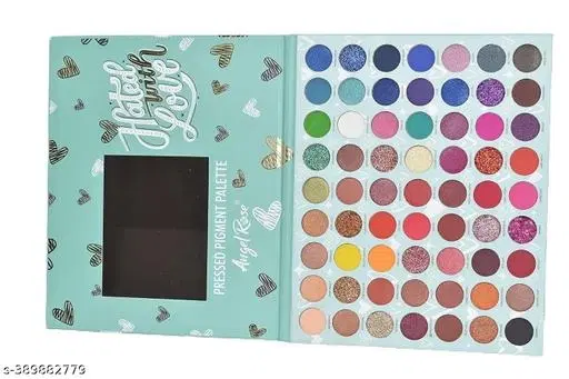 New Red Edition Hated With Love Pressed Pigment 63 Colors Palette (Glitter,Shimmer,Matte) 69.5 g (Multicolor)