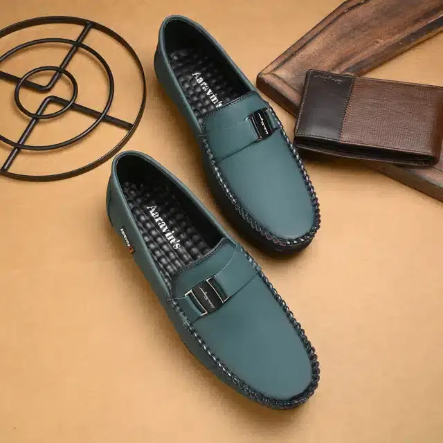 Partywear Loafers for Men (Sky Blue, 8)