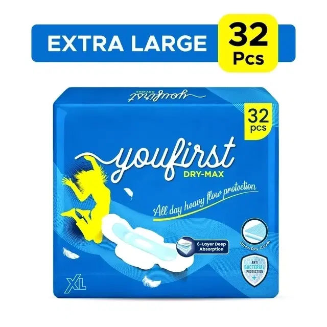 YouFirst Straight Dry Max Sanitary Pads XL (32 Pcs)