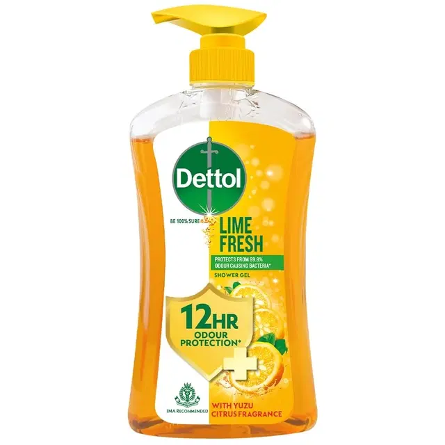 Dettol Body Wash And Shower Gel For Women And Men, Lime Fresh 500 ml