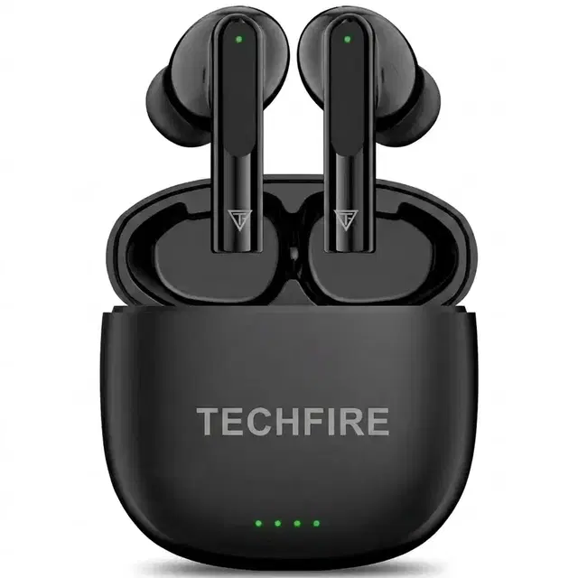TECHFIRE Bullets 271 TWS Earbuds, Black with 100 HRS Playtime