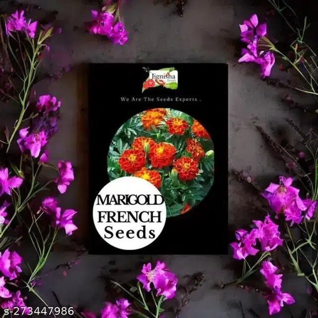 Marigold French Hybrid Flower Seeds, Pack of 50
