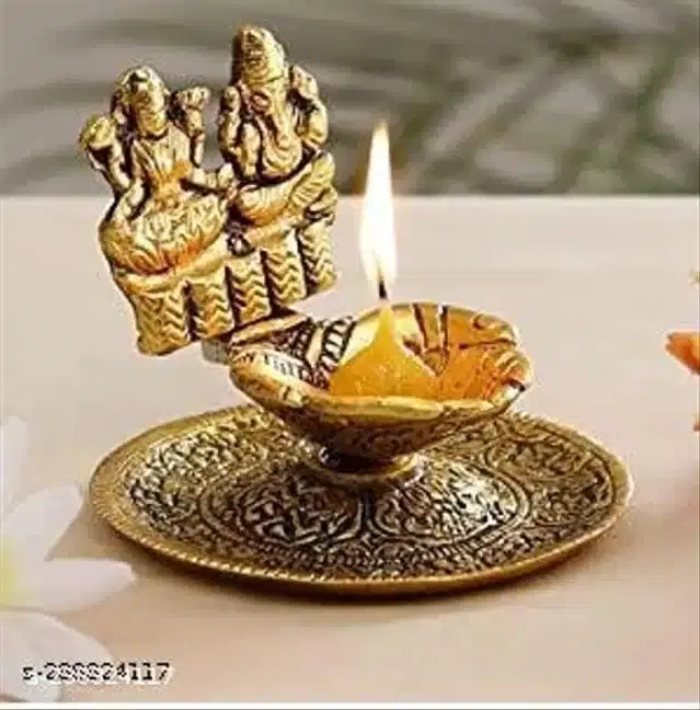 Laxmi Ganeshji Hand Diya, Copper