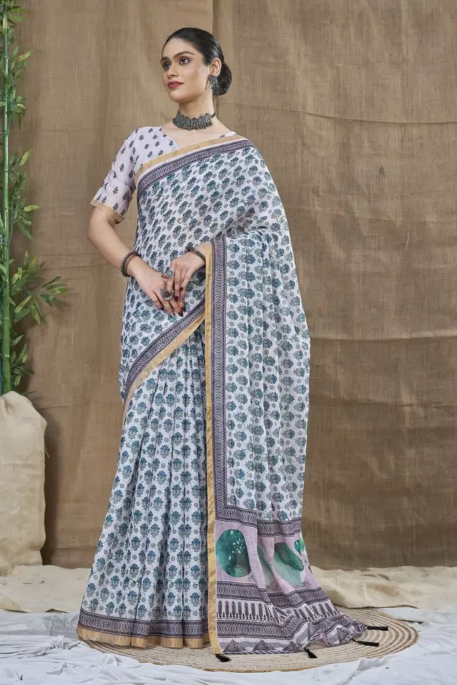 Silk Woven Design Saree for Women, Blue (6.3 m)