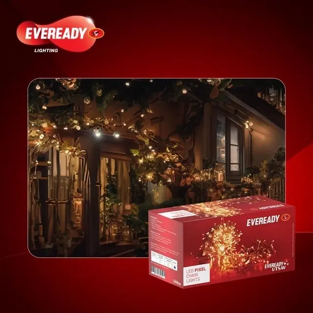 EVEREADY Pixel 46 Led Ladi | Decorative and Festive Lighting | High Brightness | Bis Approved | Made in India | Blue - 10 Meter