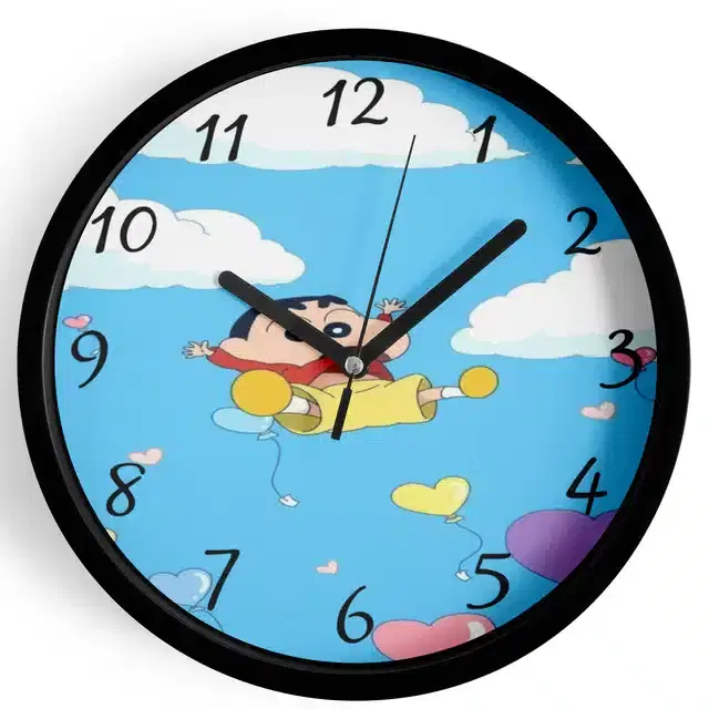 Shinchan Analog Wall Clock, Multicolor, 7 Inches